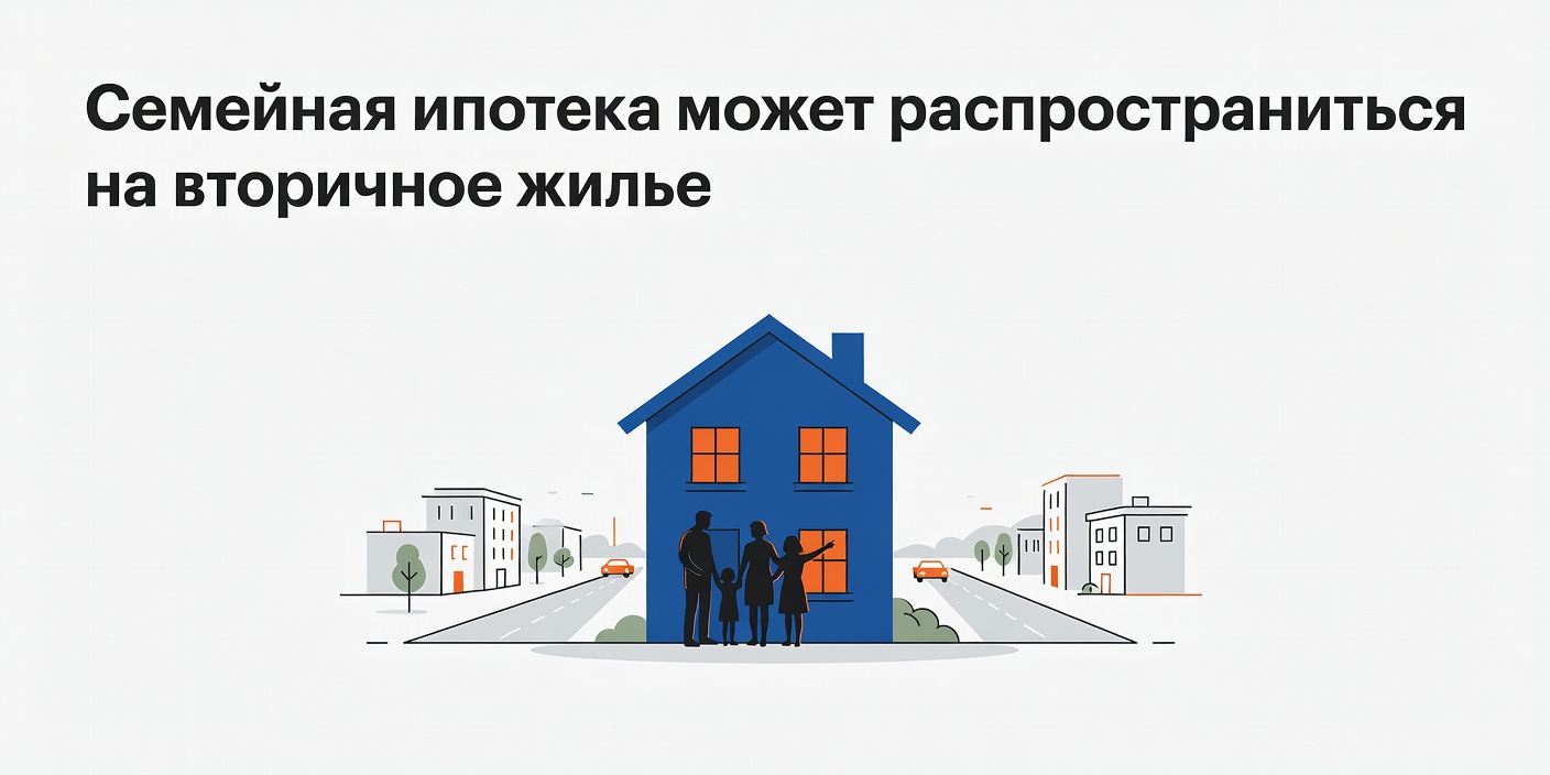 Семейная ипотека может распространиться на вторичное жилье в малых городах