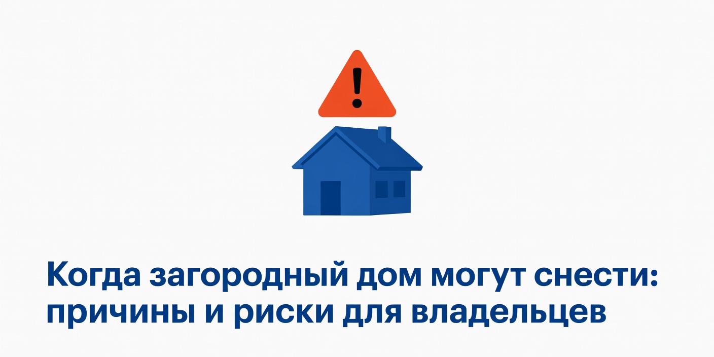 Когда загородный дом могут снести: причины и риски для владельцев
