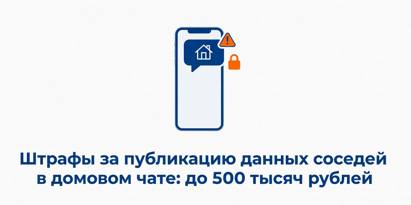 Штрафы за публикацию данных соседей в домовом чате: до 500 тысяч рублей
