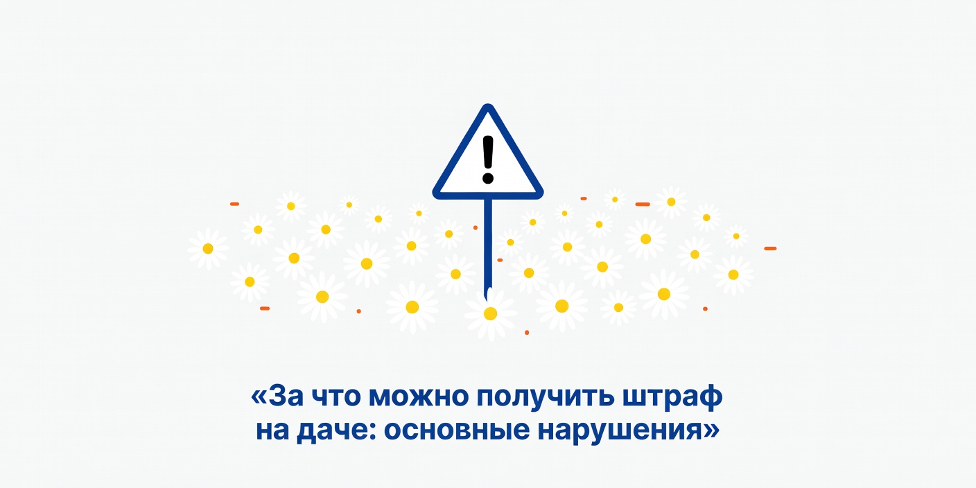 За что можно получить штраф на даче: основные нарушения