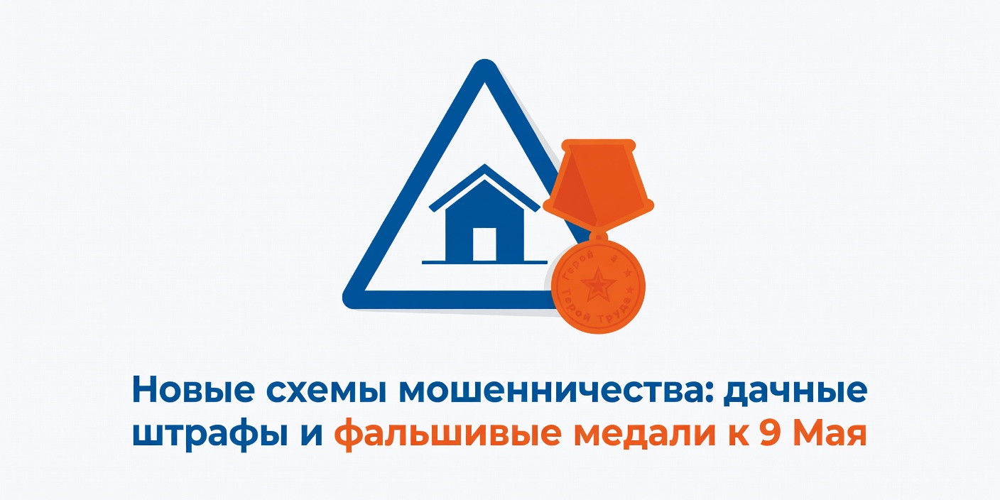 Новые схемы мошенничества: дачные штрафы и фальшивые медали к 9 Мая