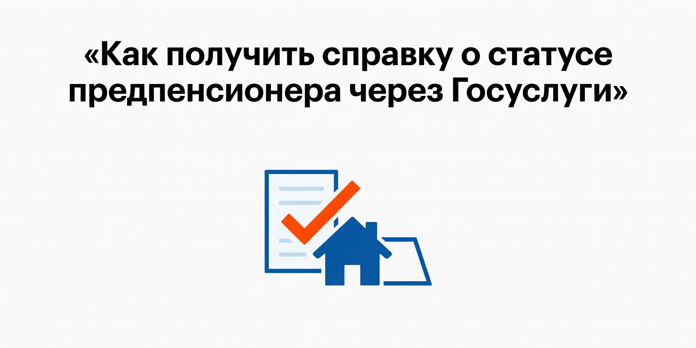 Как получить справку о статусе предпенсионера через Госуслуги