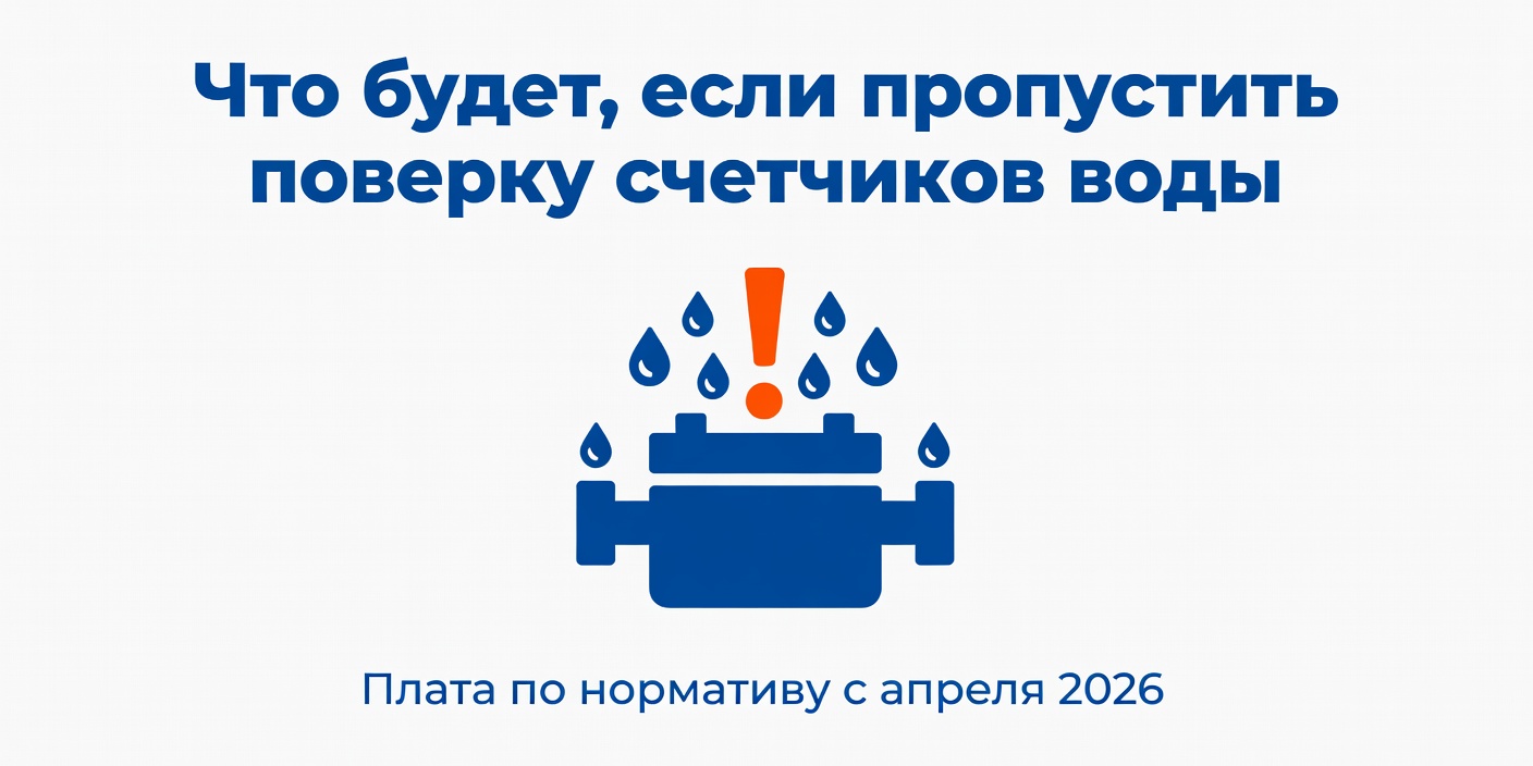 Что будет, если пропустить поверку счетчиков воды: изменения с апреля 2026 года