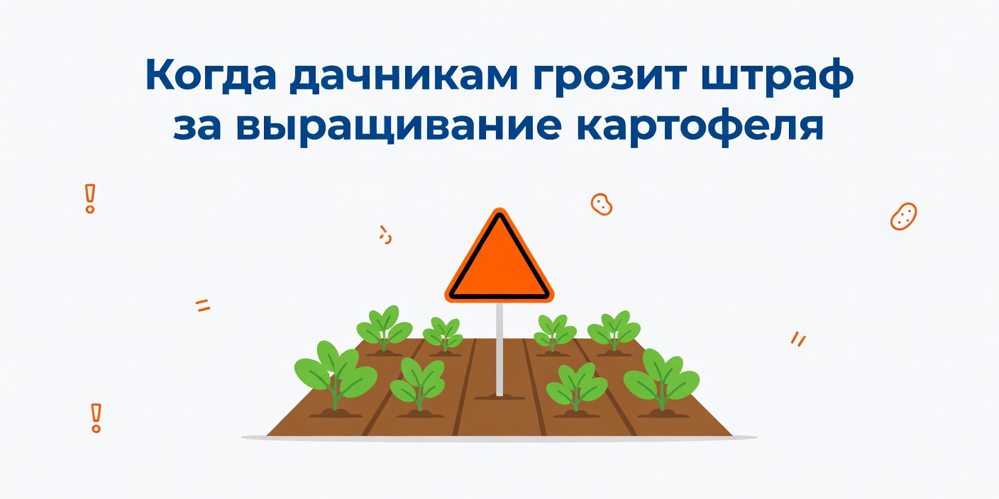 Когда дачникам грозит штраф за выращивание картофеля