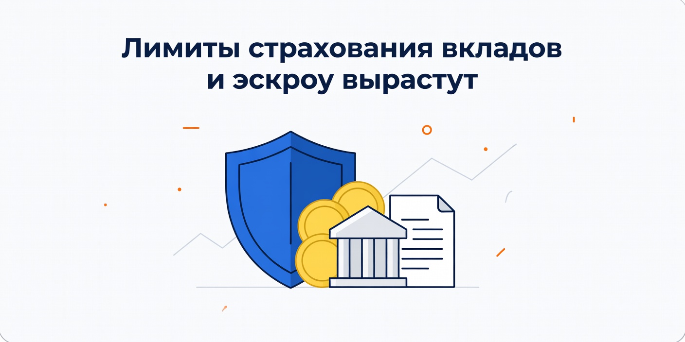 Лимиты страхования вкладов и счетов эскроу вырастут: новые правила от правительства