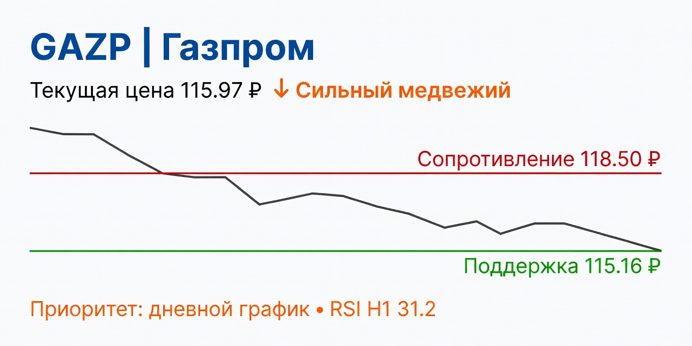 Технический анализ GAZP (Газпром) на 03.06.2026