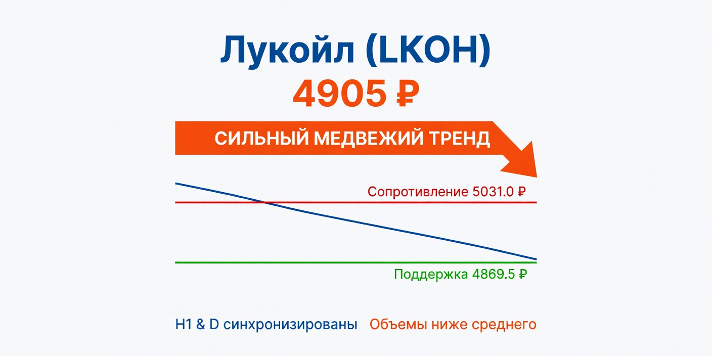 Технический анализ LKOH (Лукойл) — 3 июня 2026