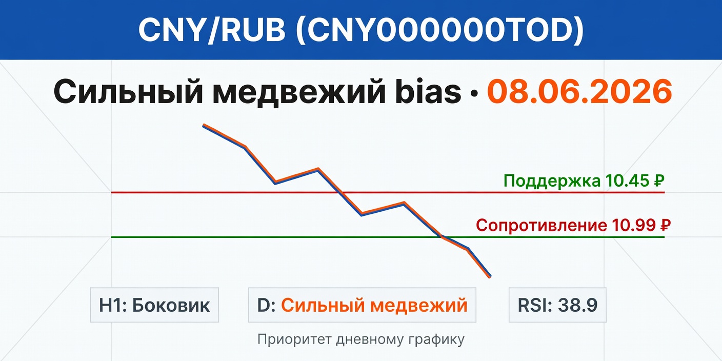 Технический анализ CNY/RUB (CNY000000TOD) на 08.06.2026