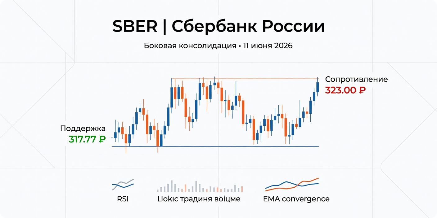 Технический анализ SBER (Сбербанк) — 11 июня 2026