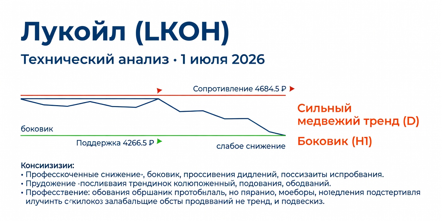 Технический анализ LKOH (Лукойл) на 1 июля 2026