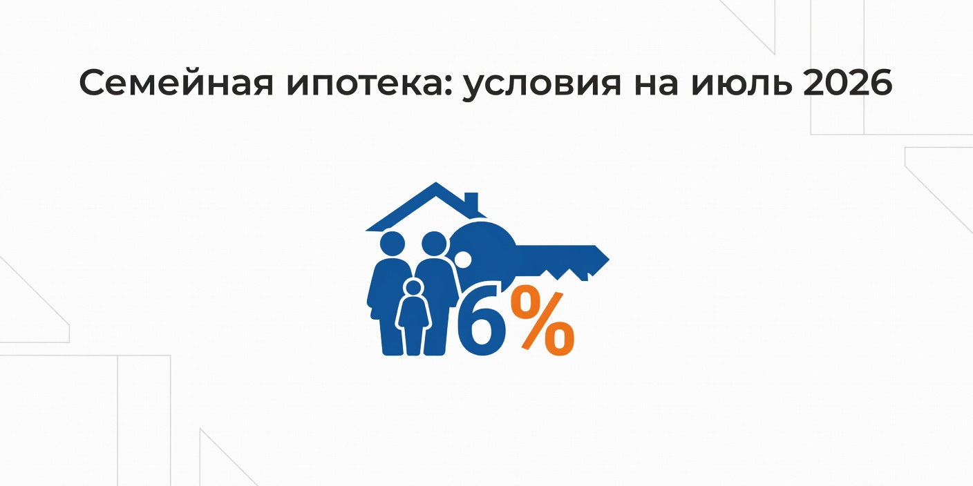 Семейная ипотека в июле 2026: актуальные условия и ставки