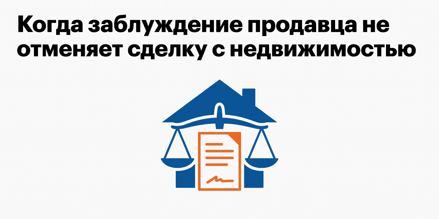 Когда заблуждение продавца не отменяет сделку с недвижимостью