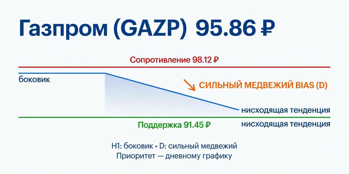 GAZP (Газпром): Технический анализ на 08.07.2026