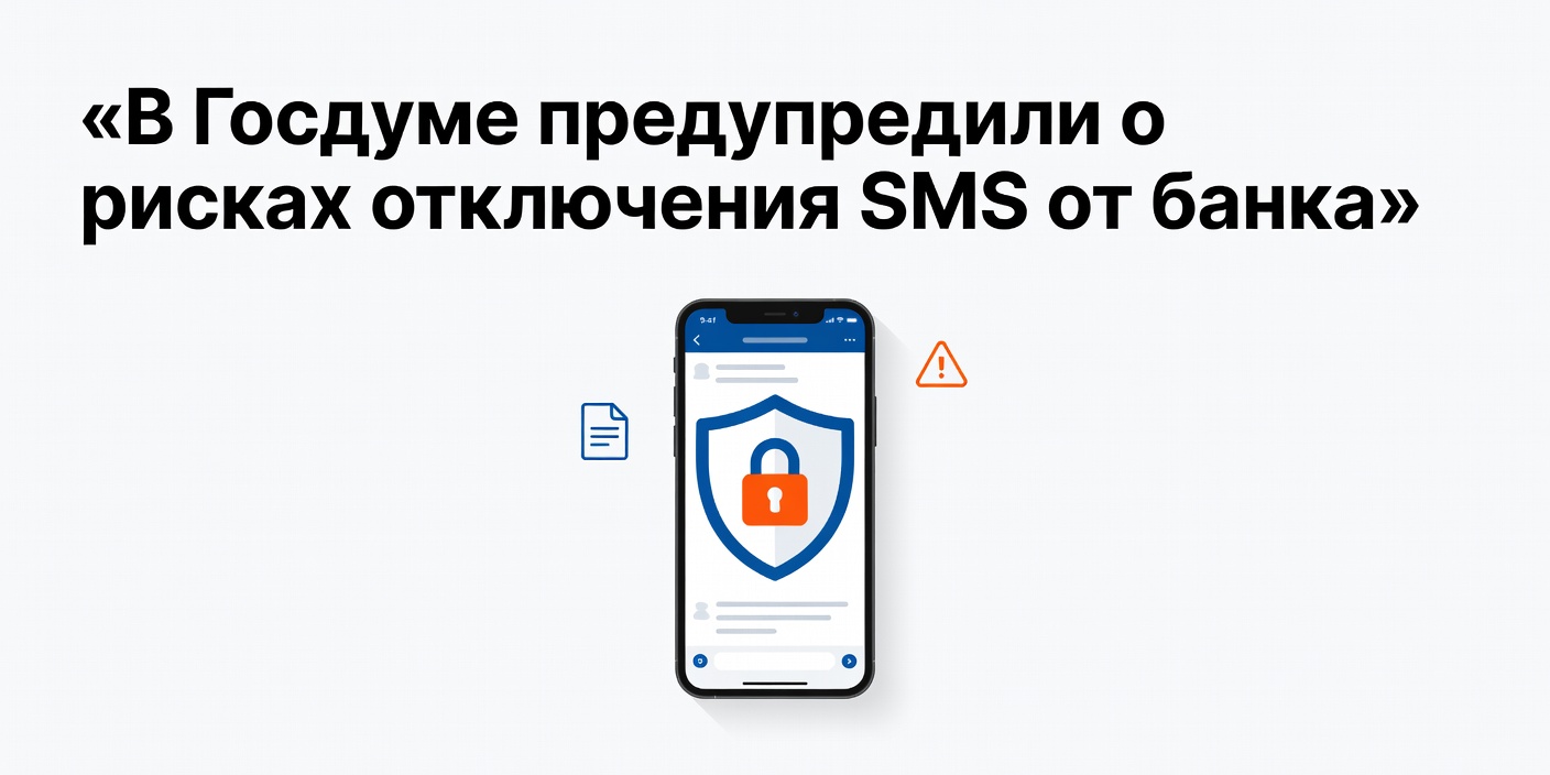 В Госдуме предупредили о рисках отключения SMS от банка
