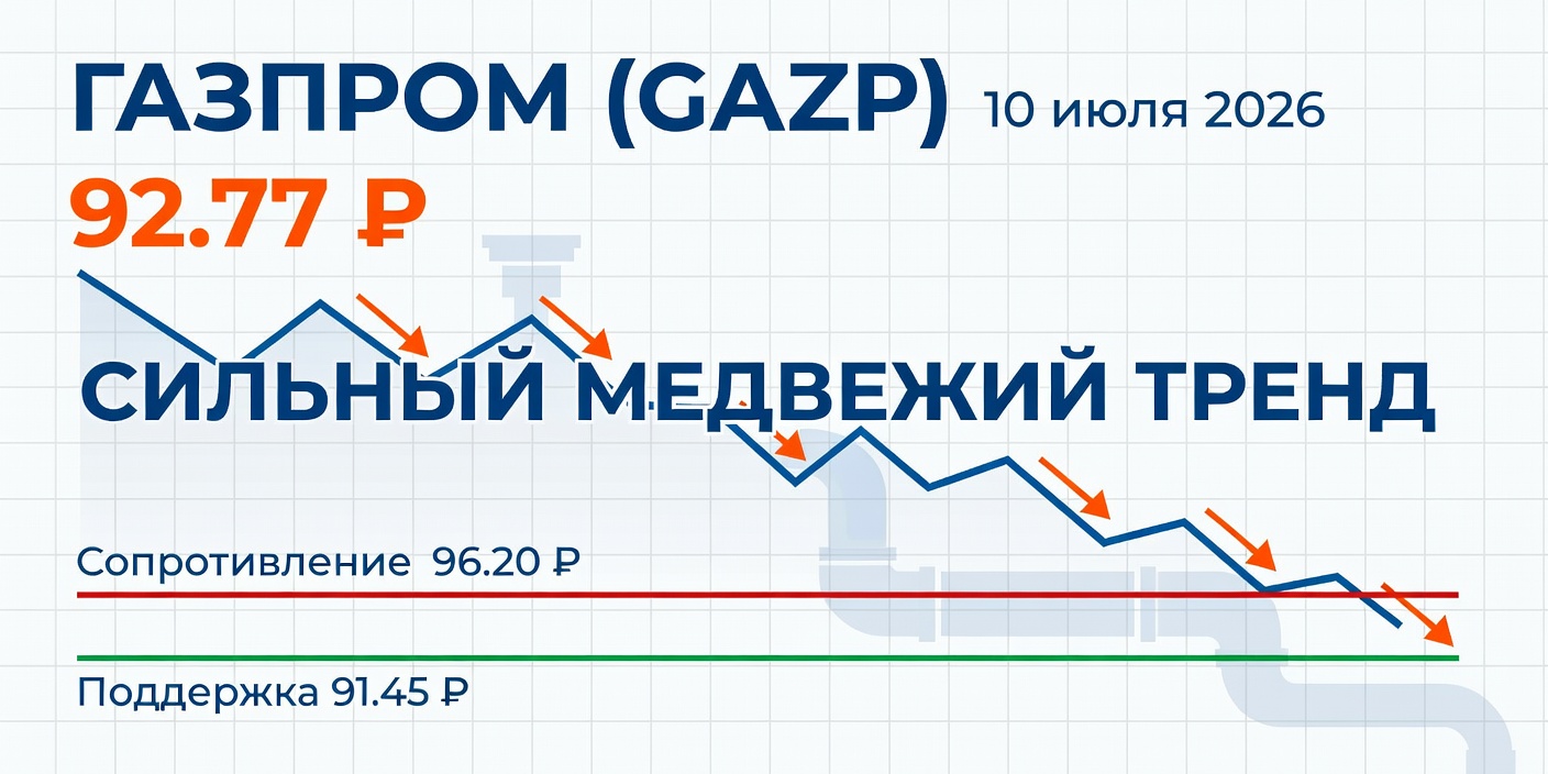 Технический анализ GAZP (Газпром) на 10 июля 2026