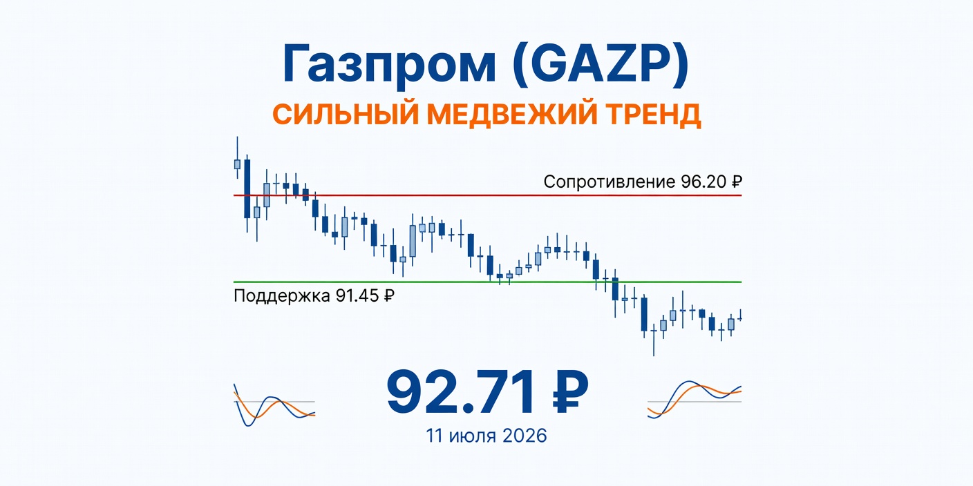 Технический анализ GAZP (Газпром) — 11 июля 2026