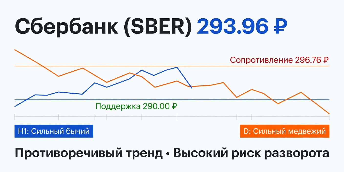 Технический анализ SBER (Сбербанк) — 13 июля 2026