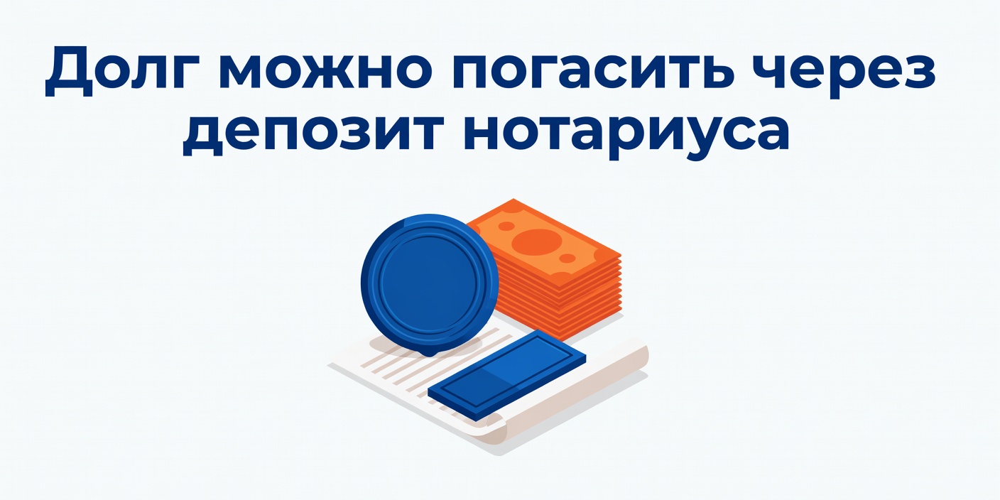 Долг можно погасить через депозит нотариуса