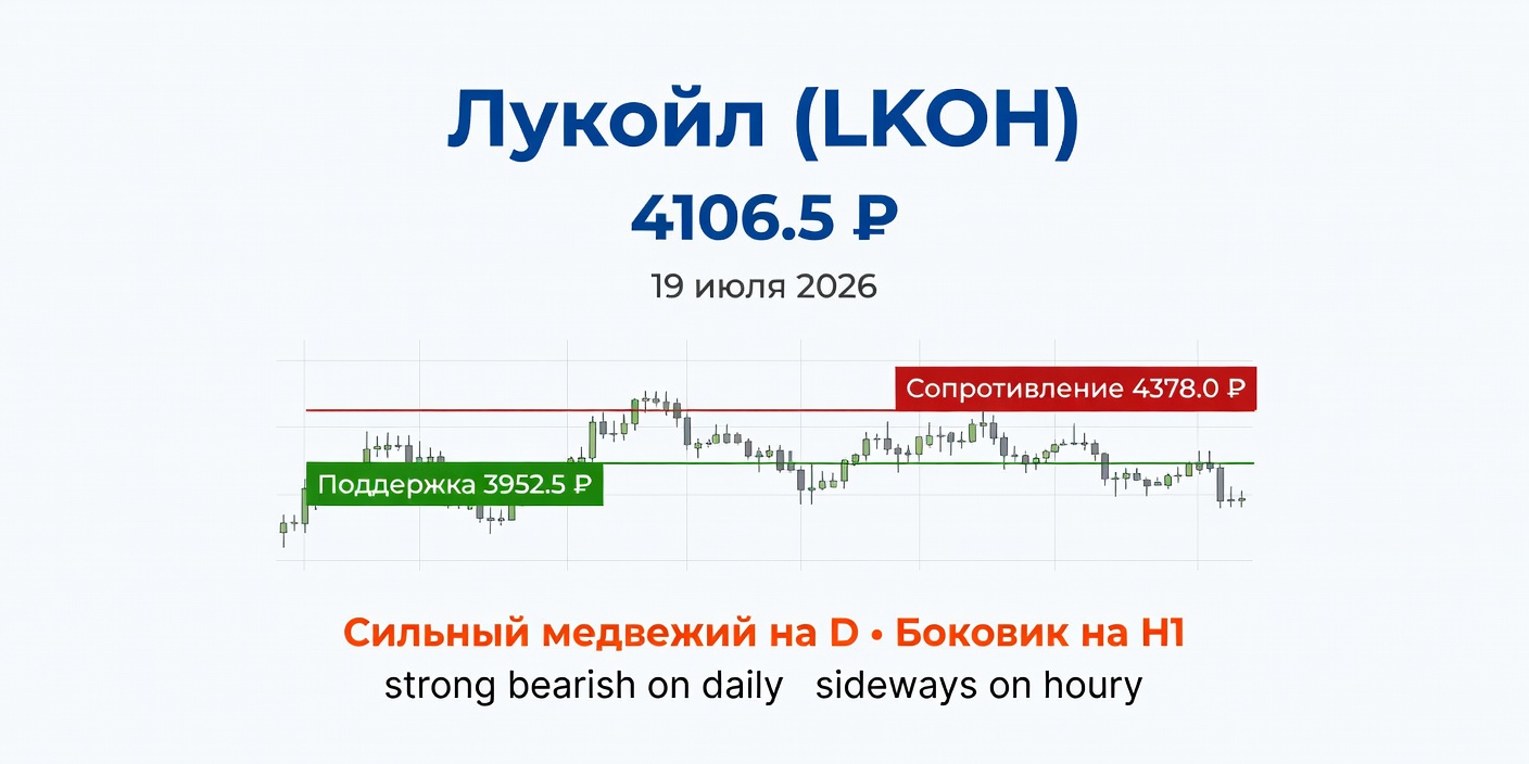LKOH (Лукойл): Технический анализ на 19 июля 2026