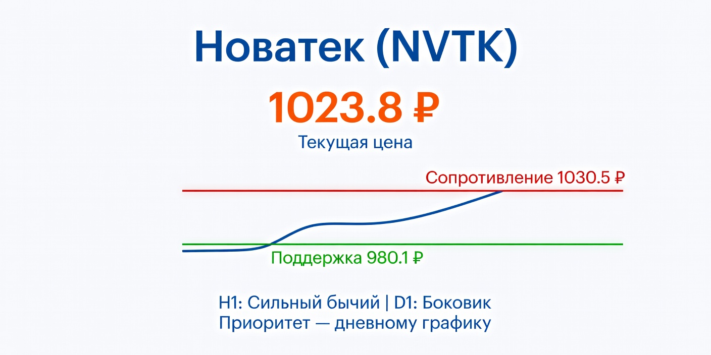 Технический анализ NVTK (Новатек) — 29 июля 2026