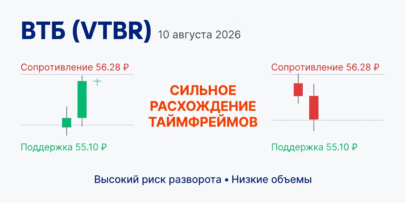 Технический анализ VTBR (ВТБ) на 10 августа 2026