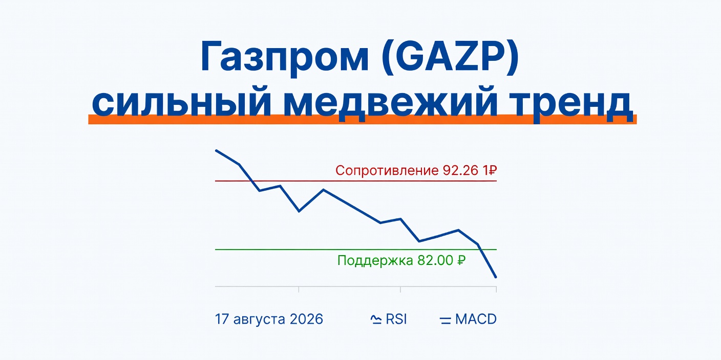 Технический анализ GAZP (Газпром) — 17 августа 2026