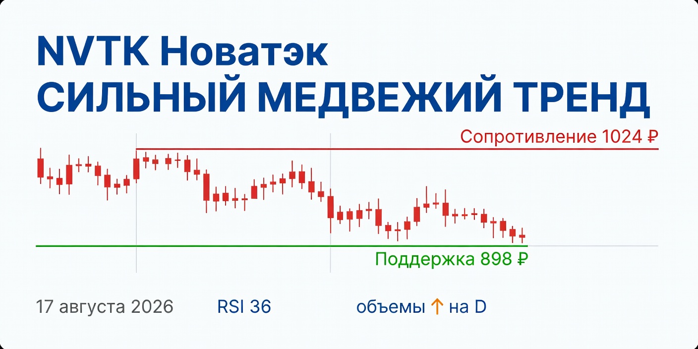 NVTK (Новатек): Технический анализ на 17.08.2026