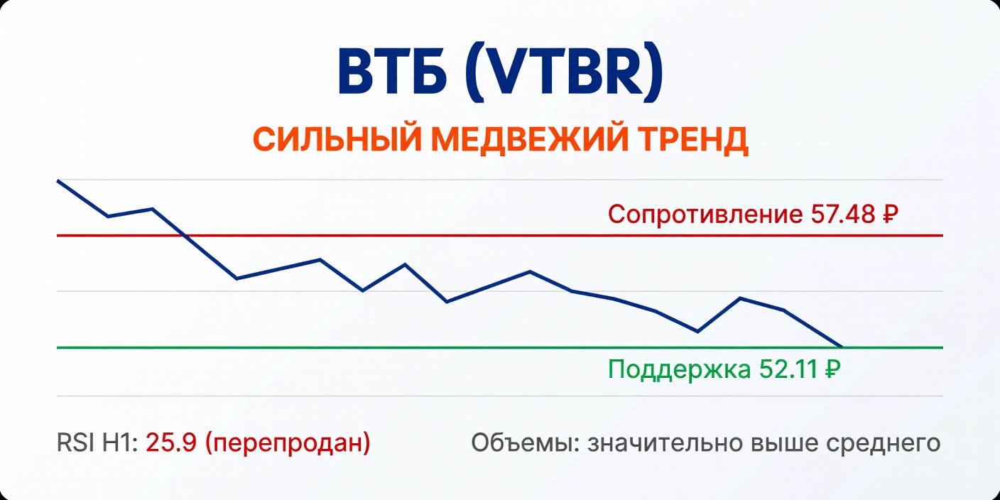 Технический анализ VTBR (ВТБ) — 17 августа 2026