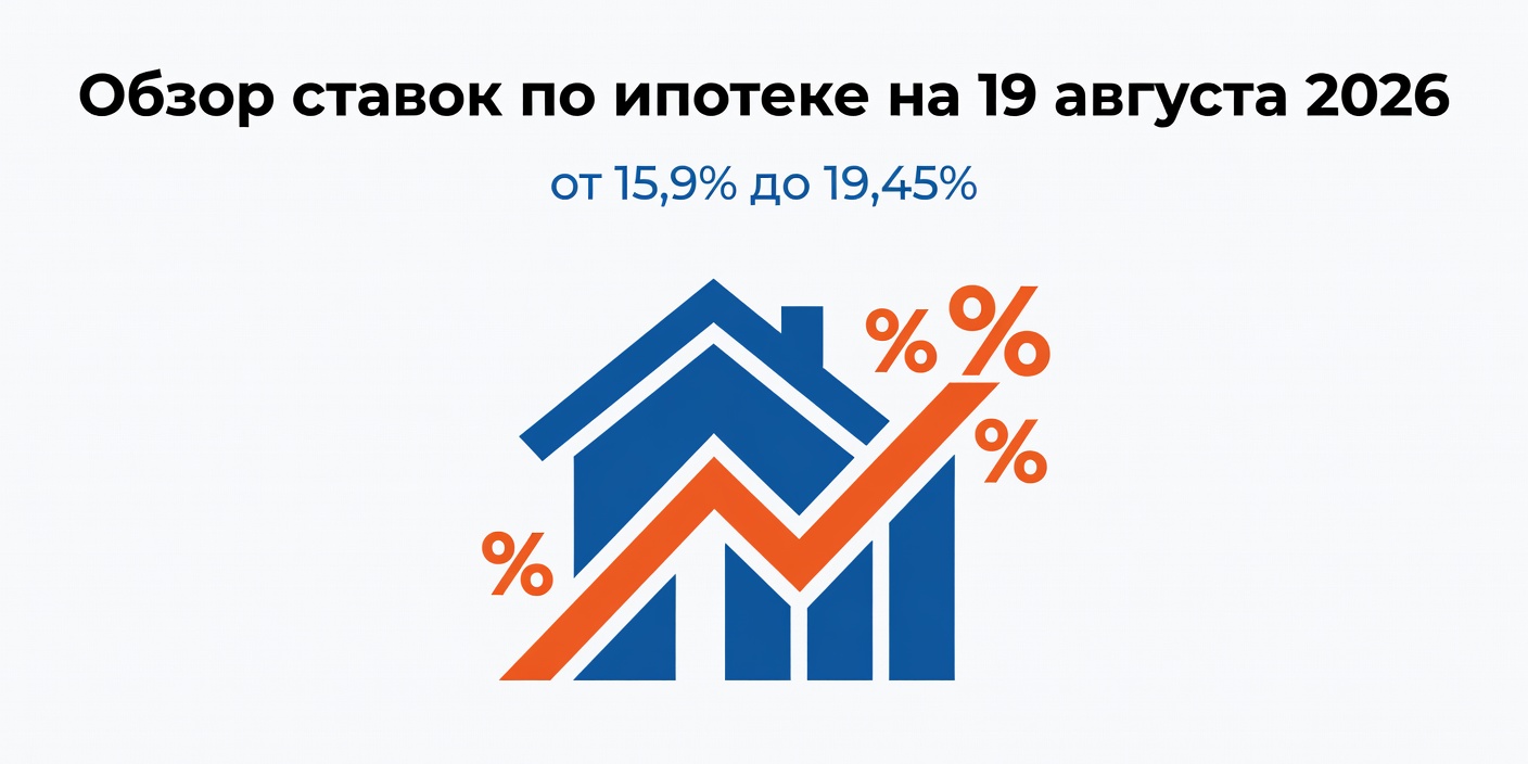 Обзор ставок по ипотеке в банках на 19 августа 2026 года