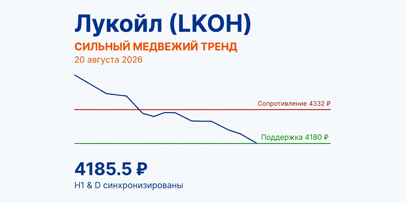 Технический анализ LKOH (Лукойл) — 20 августа 2026