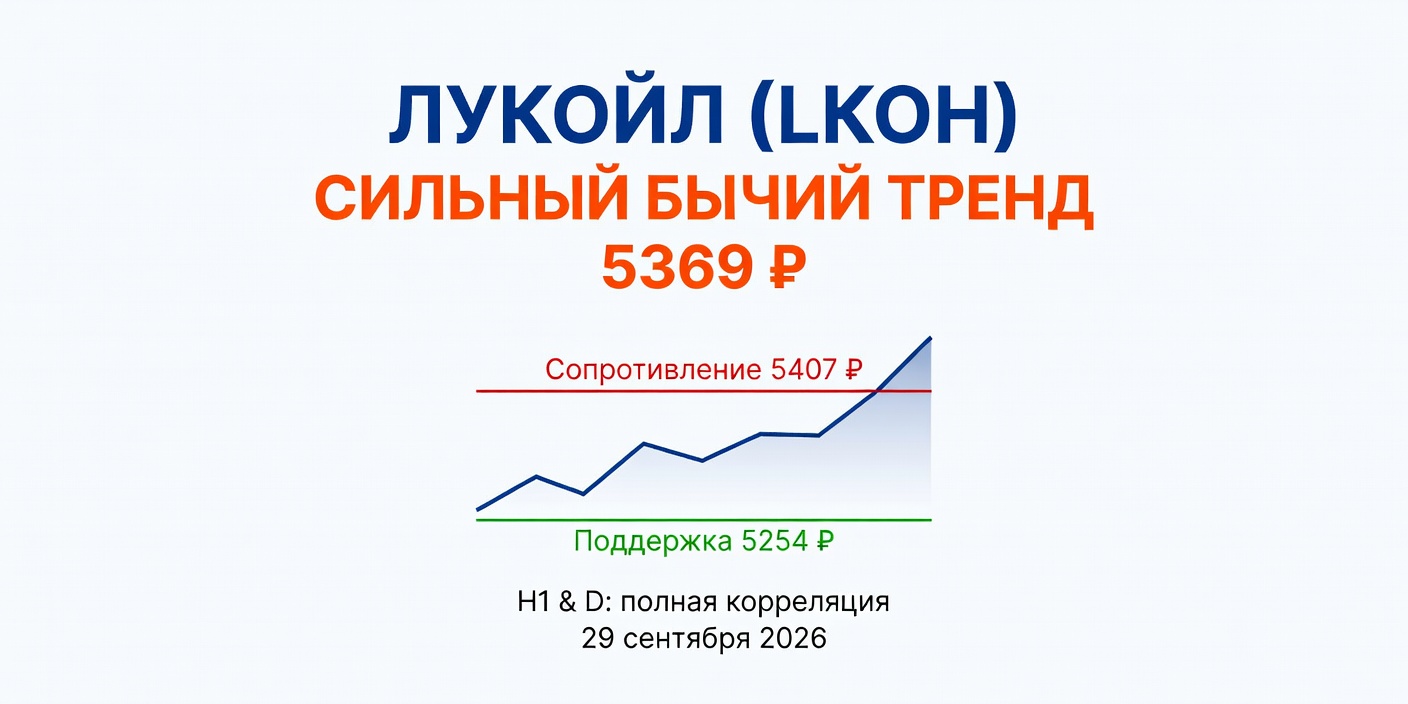 Технический анализ LKOH (Лукойл) — 29 сентября 2026