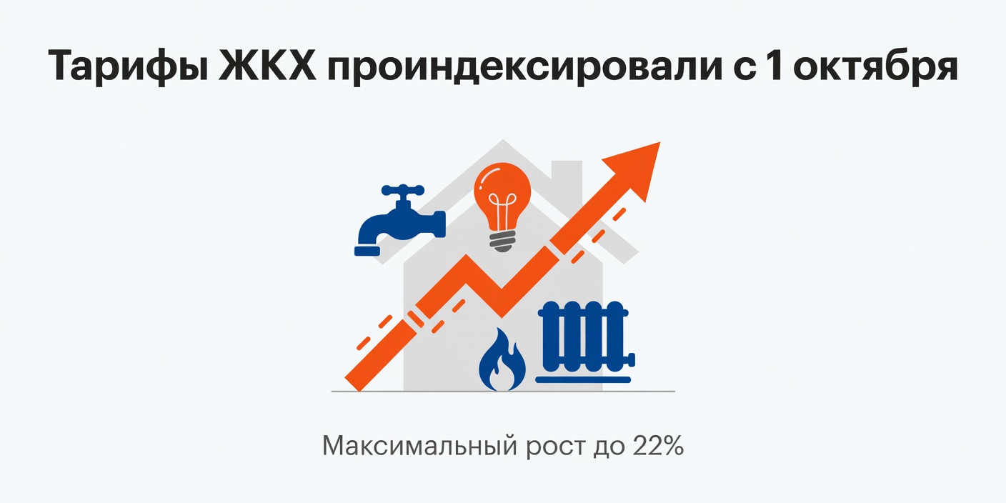 Тарифы ЖКХ проиндексировали с 1 октября: максимальный рост до 22%
