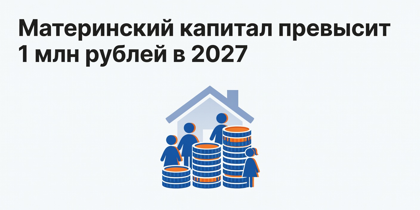 В 2027 году материнский капитал превысит 1 млн рублей