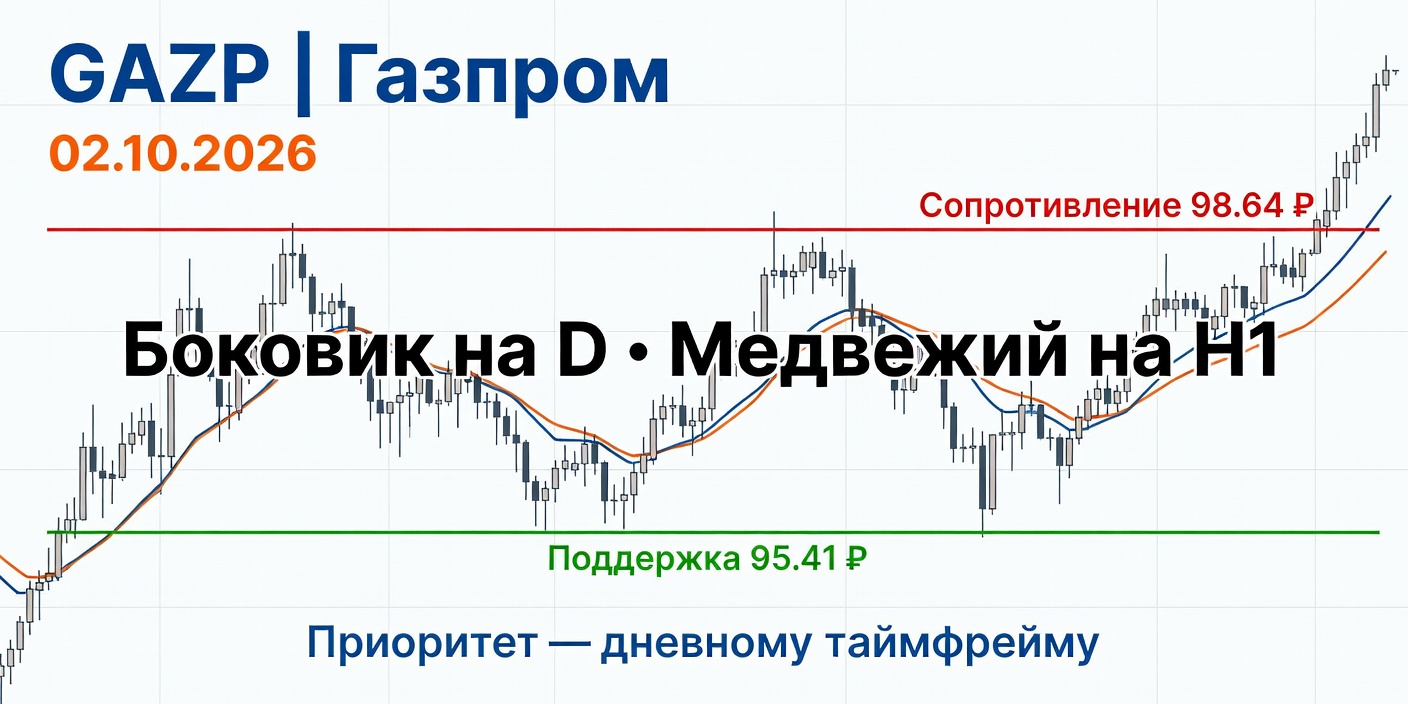 Технический анализ GAZP (Газпром) — 02.10.2026