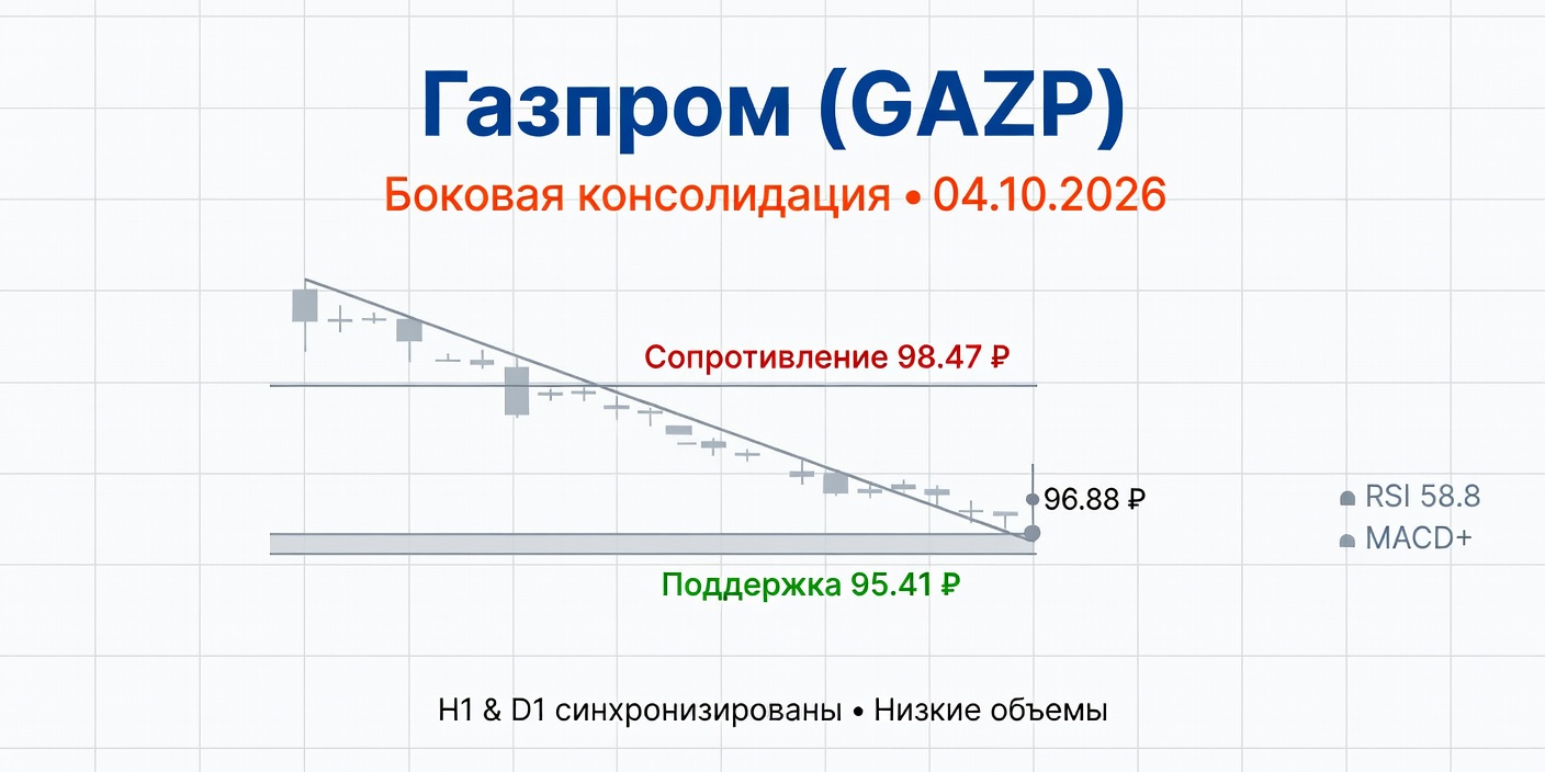 GAZP (Газпром): Технический анализ на 04.10.2026