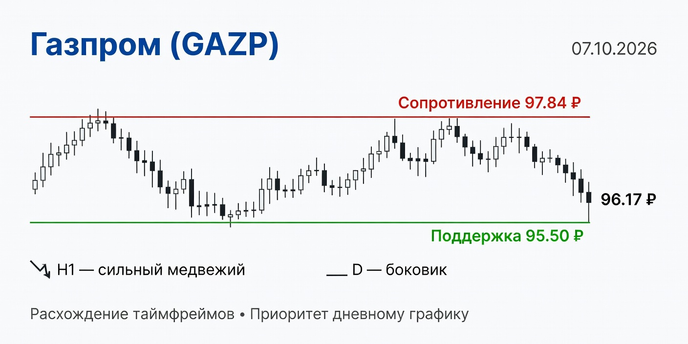 GAZP (Газпром): Технический анализ на 07.10.2026