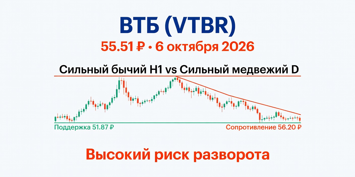 VTBR (ВТБ): Технический анализ на 06.10.2026 — Противоречивый bias