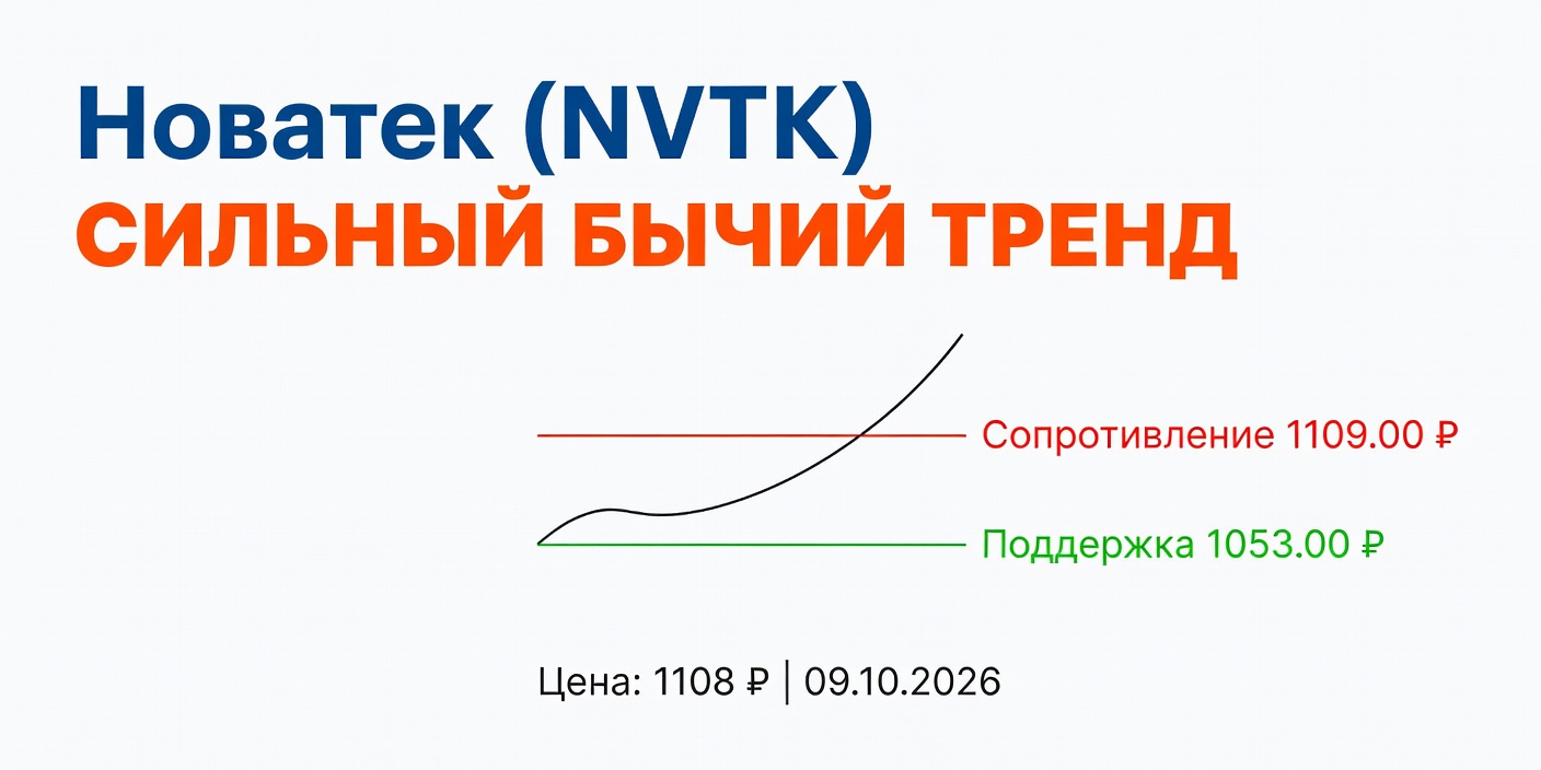 Технический анализ NVTK (Новатек) 09.10.2026: Сильный бычий импульс