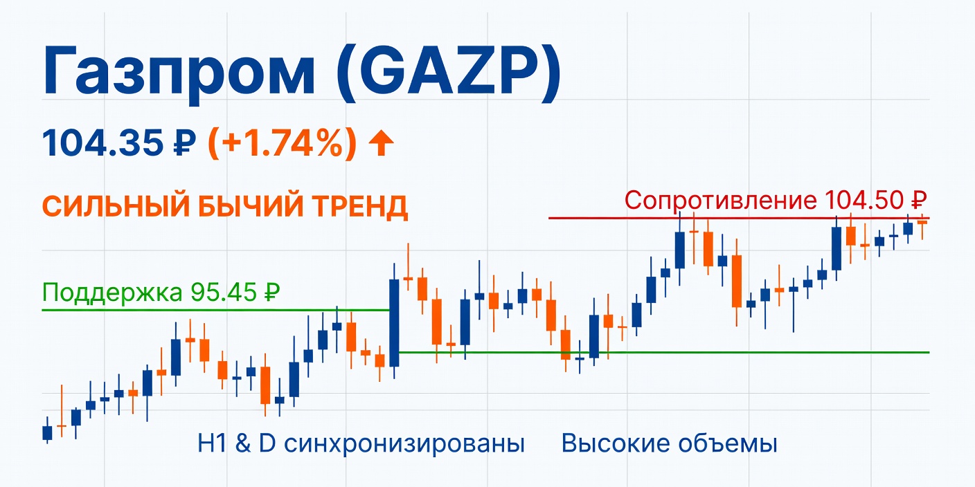Технический анализ GAZP (Газпром) — 11 октября 2026