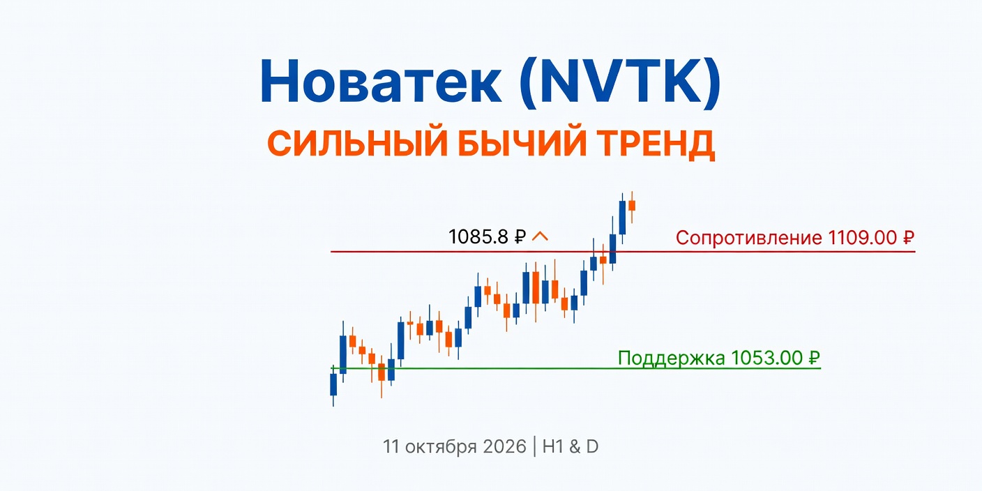 NVTK (Новатек): Технический анализ на 11 октября 2026