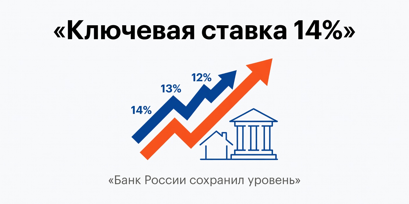 Банк России сохранил ключевую ставку на уровне 14% годовых